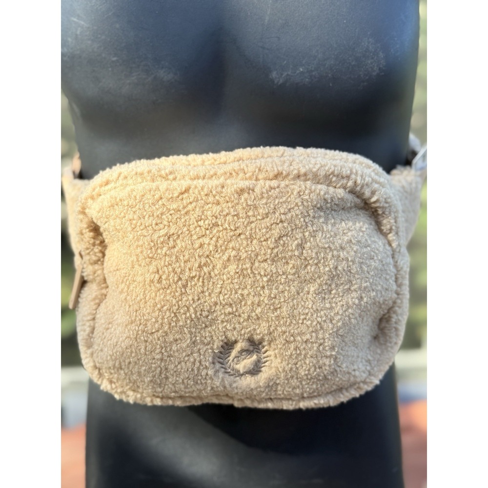 Victoria's Secret Pink Fleece Fanny Pack Belt Bag Tan for Women, New NWT